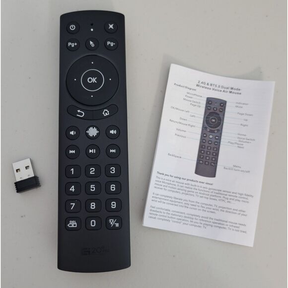 G20S Pro 2.4G &‎ BT5.0 Dual Mode Wireless Voice Air Mouse Tested Pre-Owned - Picture 1 of 12